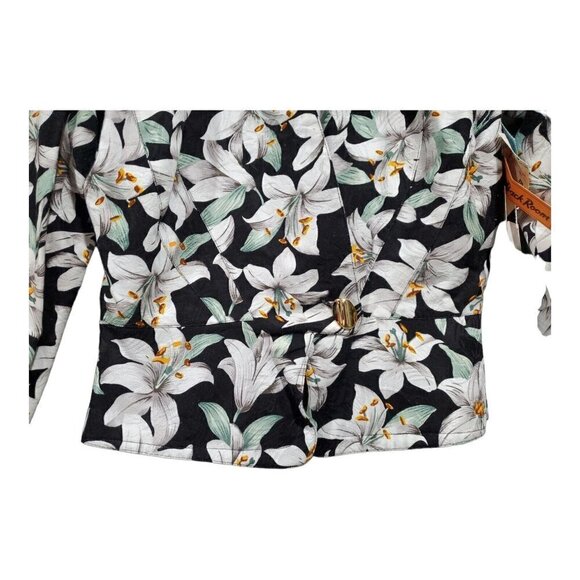 NWT Richard Warren Vintage Women's Floral Jacket Blazer Fitted Short Size 10 - Picture 3 of 15